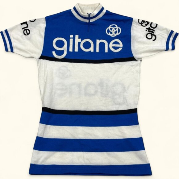 GITANE Noret France Vintage 1970's Cycling Bike Knitted Jersey Sweater Men's M - Picture 1 of 10